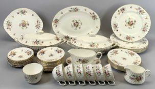 A MINTON 'MARLOW' DINNER & TEA SERVICE including two oval twin-handle lidded tureens, approx 42
