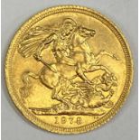 1978 QUEEN ELIZABETH II GOLD FULL SOVEREIGN