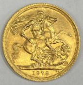 1978 QUEEN ELIZABETH II GOLD FULL SOVEREIGN