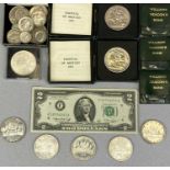 SILVER & OTHER COIN COLLECTOR'S GROUP - to include 5 x Canada silver dollar coins, 3 x 1962, 2 x
