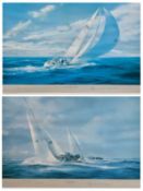 YACHTING LIMITED EDITION PRINTS (92/850) - 'Running down to Hobart', 50 x 69.5cms and 'The Admiral's