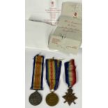LOT WITHDRAWN - WORLD WAR ONE MEDAL TRIO - awarded to 11838 Private G C Wilson Royal Welsh
