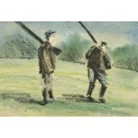 THOMAS COOPER MOORE Attributed to - pastel and ink - 'Partridge Shoot', unsigned, 11 x 16cms