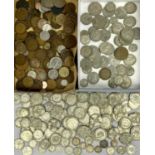 GEORGE III & LATER MAINLY BRITISH COINAGE - to include 24.5ozt of pre-1947 half silver coins,