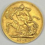 1913 GEORGE V FULL GOLD SOVEREIGN