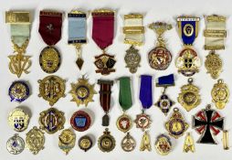 MASONIC/RAOB & OTHER MEDALLIONS - in silvered and gilt metals, many with enamelled decorations (31)