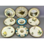 MINTON, MINTON'S & ROYAL DOULTON PORCELAIN CABINET PLATES (9) to include a Royal Doulton 'Ludlow