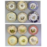 ENGLISH PORCELAIN PLATES COLLECTION - 19th century, Copeland Spode plate, pink and gilded border and