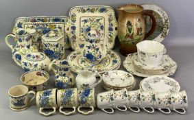 MASON’S PATENT IRONSTONE TABLEWARE – Regency pattern including panelled jug, teapot, coffee pot etc,