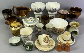 VICTORIAN & LATER CABINET/TABLEWARE - to include Queen Victoria and later commemoratives, copper