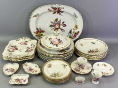 DERBY PORCELAIN – 19th century and later, a collection to include, 6 x circular plates with moulded,