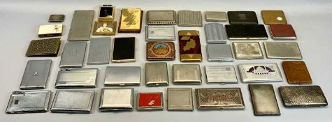 VINTAGE CIGARETTE CASES, A COLLECTION – mainly chrome and silver plate