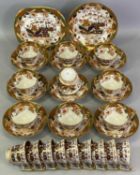 EARLY SPODE PORCELAIN PART TEA SERVICE - 29 pieces, hand painted and gilded, rich Japan pattern