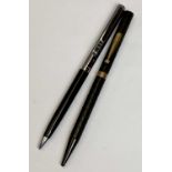 WATERMANS HARD RUBBER PENCIL – with 9ct gold hallmarked band, together with a Papermate pencil