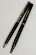 WATERMANS HARD RUBBER PENCIL – with 9ct gold hallmarked band, together with a Papermate pencil