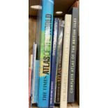 HARDBACK BOOKS – a collection of mixed subjects including atlases, vintage novels, local interest,
