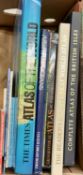 HARDBACK BOOKS – a collection of mixed subjects including atlases, vintage novels, local interest,