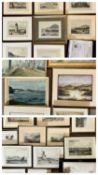 PRINTS ETC – local/North West engravings, a collection of 30, mainly hand coloured, 25 x 35cms the