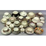 18TH CENTURY & LATER CABINET CUPS & SAUCERS, tea bowls and saucers ETC (within 2 boxes), makers