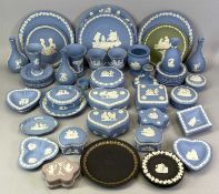 WEDGWOOD JASPERWARE - some green, black and lilac but mainly light blue, approximately 50 plus