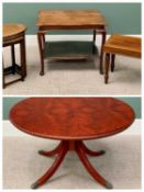 VICTORIAN & LATER FURNITURE ASSORTMENT (4) - to include a mahogany bidet with lift-off top and