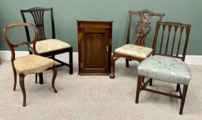 ANTIQUE & LATER FURNITURE ASSORTMENT (5) - to include an oak single door wall hanging corner