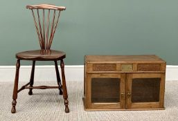 VINTAGE OCCASIONAL FURNITURE (2) - to include a mahogany tabletop cabinet with central brass