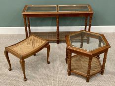 ANTIQUE STYLE MODERN FURNITURE ITEMS (3) - to include a rectangular centre/coffee table having a two
