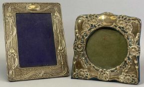 ART NOUVEAU STYLE SILVER PHOTOGRAPH FRAMES (2) - Birmingham hallmarks, to include a circular view