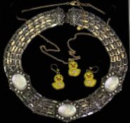 BUTLER & WILSON JEWELLERY ITEMS - to include a cute duck necklace and earrings set in gilt metals