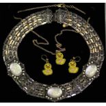 BUTLER & WILSON JEWELLERY ITEMS - to include a cute duck necklace and earrings set in gilt metals