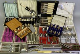 VINERS & OTHER CASED & BOXED QUANTITIES OF EPNS & STAINLESS STEEL CUTLERY and other metalware, lot