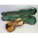 CONSERVATORY VIOLIN - two piece back, 37cms L, overall L 60cms, circa 1900 stamped 'Conservatory