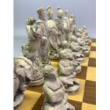 GAMES - Chess, Draughts and Mahjong - six complete Chess sets and two boards and three incomplete,