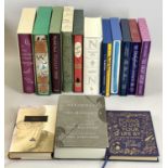 THE FOLIO SOCIETY, 10 VARIOUS TITLE VOLUMES with slipcases, other hardback books