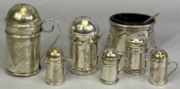 NOVELTY & OTHER TABLE CONDIMENTS GROUP - to include six pepper/salt pots in the form of tankards