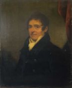 UNSIGNED oil on canvas - Victorian portrait of a gentleman, 77 x 65cms