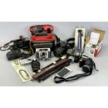 CAMERAS & ACCESSORIES - a collection to include Nikon F80 SLR and two recorders, ETC