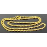 CHINESE HIGH PURITY GOLD NECKLACE - stamped 'SH999', 23cms L closed, 11.2grms