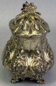 VICTORIAN SILVER ROCOCO FORM TEA CADDY - London 1847, Maker Charles Reily & George Storer, having