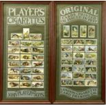 PLAYERS CIGARETTE CARDS - two framed glazed 1930s sets, British Animals and British Birds,