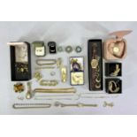 9CT, 14CT, 925 SILVER GILT, GOLD TONE & OTHER JEWELLERY GROUP - to include a lady's Everite 9ct gold