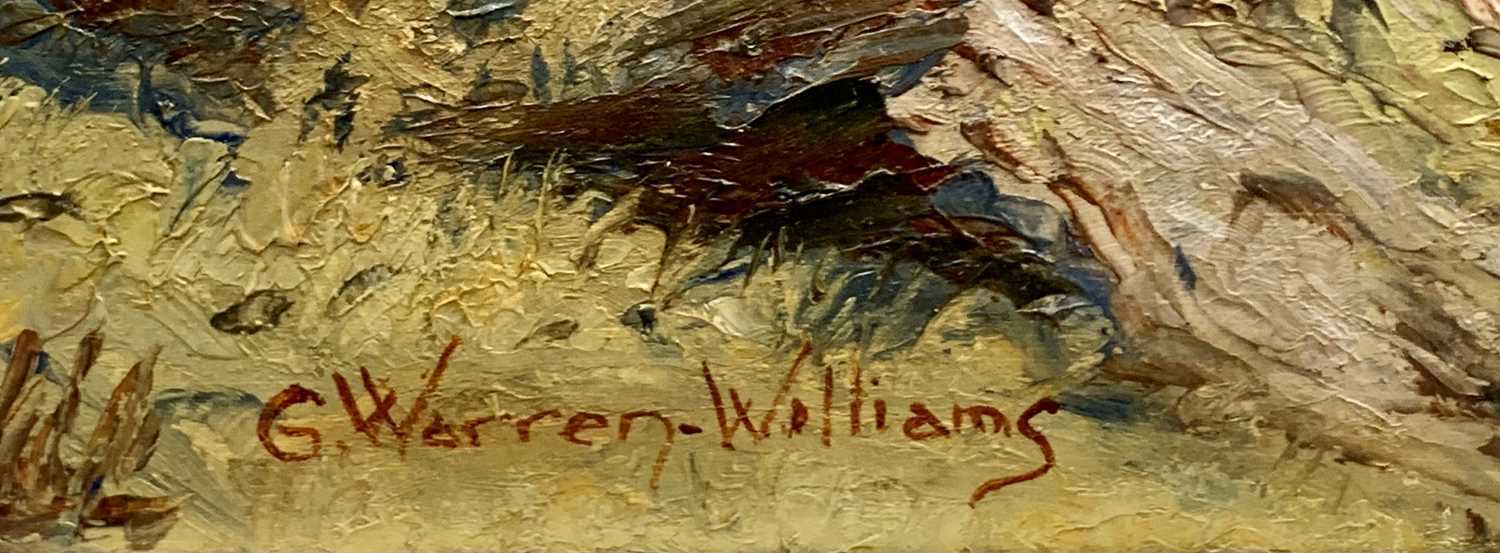 G WARREN WILLIAMS (Son of Hugh Warren Williams) oil on board - title verso 'Snowdon, Llanberis, Llyn - Image 2 of 2