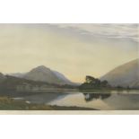 HEATON COOPER colour print - Autumn Sunset, Grasmere, signed and titled in pencil, in rosewood