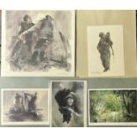 WILLIAM SELWYN limited edition colour prints (3) - (35/400) - fishermen, 15 x 20cms, (37/300) - Codi