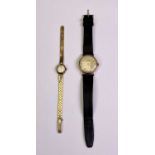 LADY'S & GENT'S 9CT GOLD CASED WRISTWATCHES to include a 15 jewel Smiths Deluxe, 30mm case, the