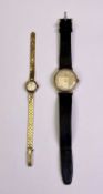 LADY'S & GENT'S 9CT GOLD CASED WRISTWATCHES to include a 15 jewel Smiths Deluxe, 30mm case, the