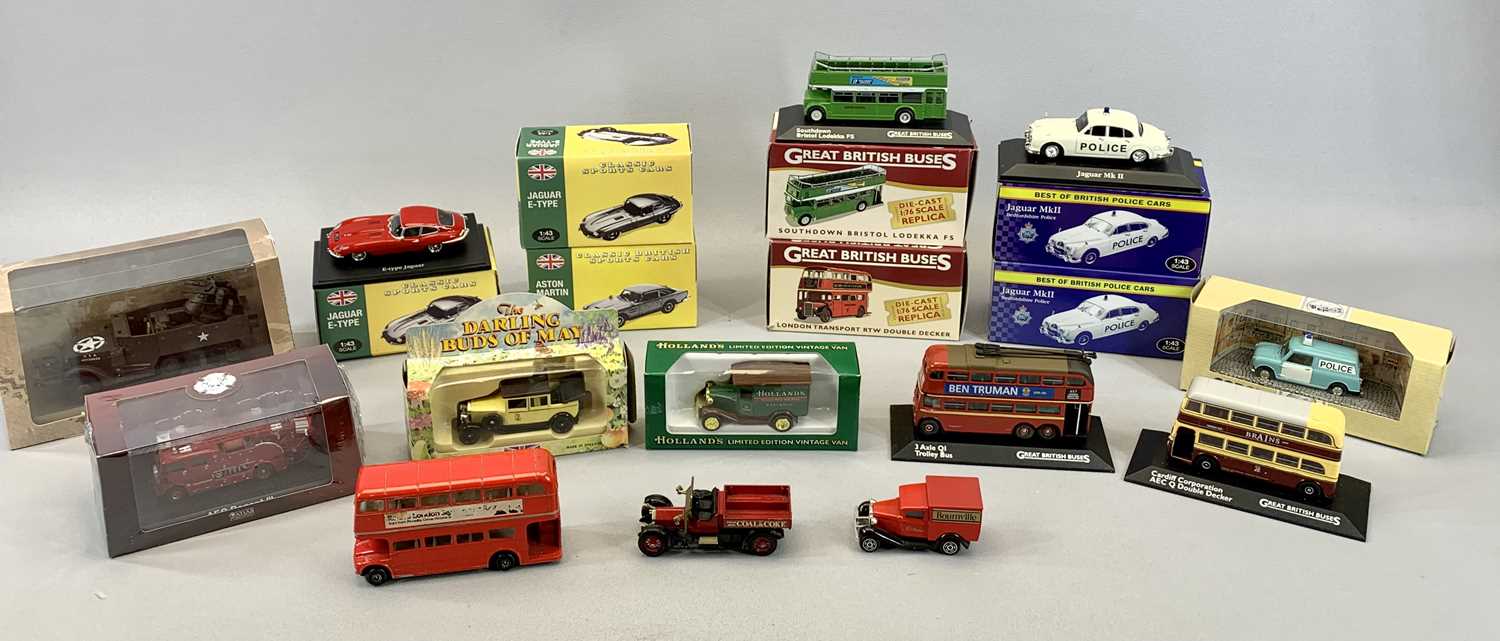 DIECAST SCALE MODEL VEHICLES - a collection, mainly boxed, Classic Sports Cars, Great British Buses, - Image 2 of 6