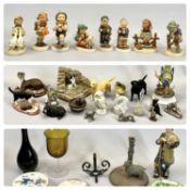 MIXED CERAMICS - Royal Doulton figure 'The Laird' HN2361, eight small Goebel figures of children,