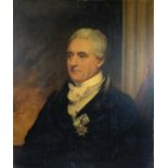 UNSIGNED oil on canvas - Victorian portrait of a gentleman with medal, 77 x 64cms